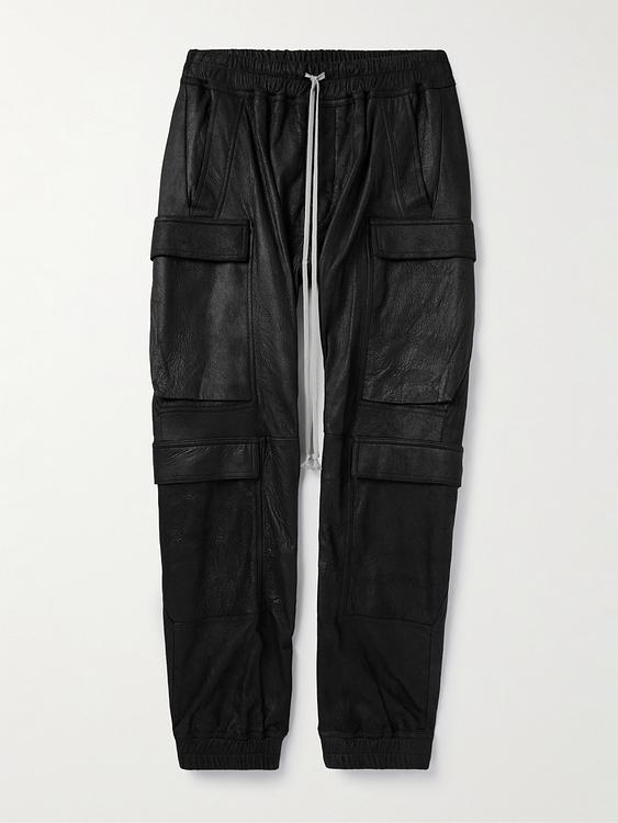 Black cargo trousers from Rick Owens