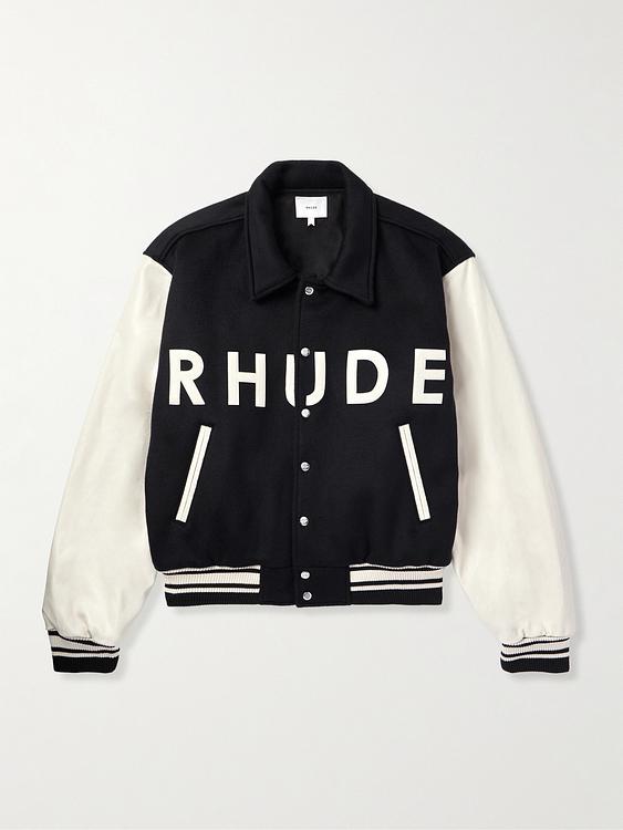 Print black casual jacket from Rhude