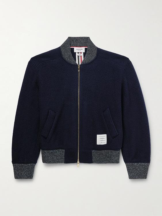 Black bomber jacket from Thom Browne