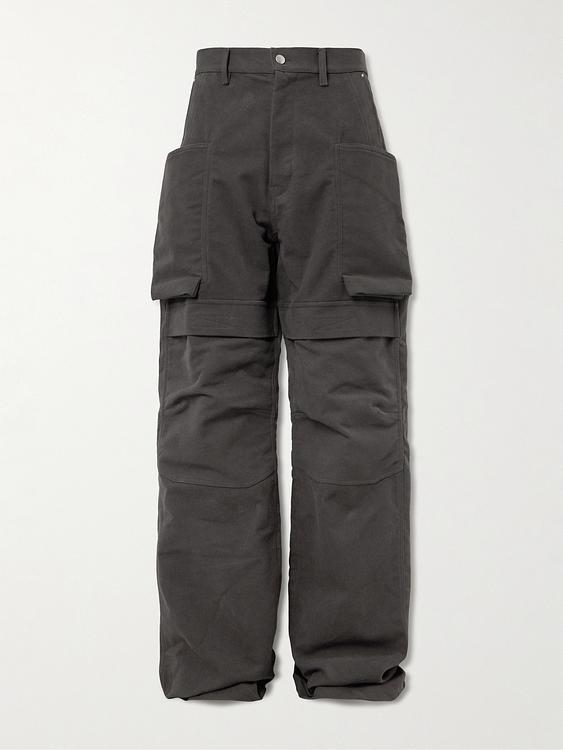 Dark grey cargo trousers from Rick Owens