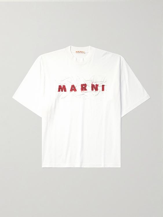 Print white t-shirt from Marni