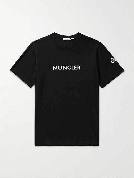 Print black t-shirt from Moncler