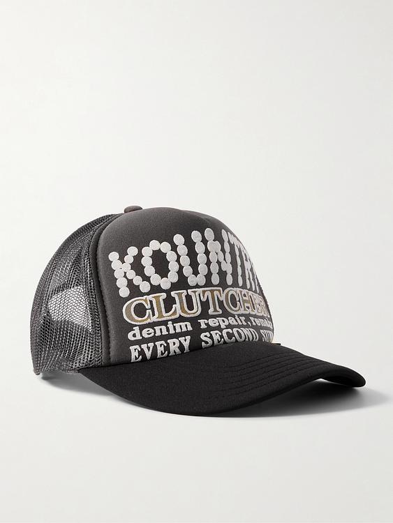 Print black cap from Kapital