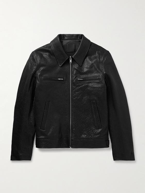 Black leather jacket from Givenchy