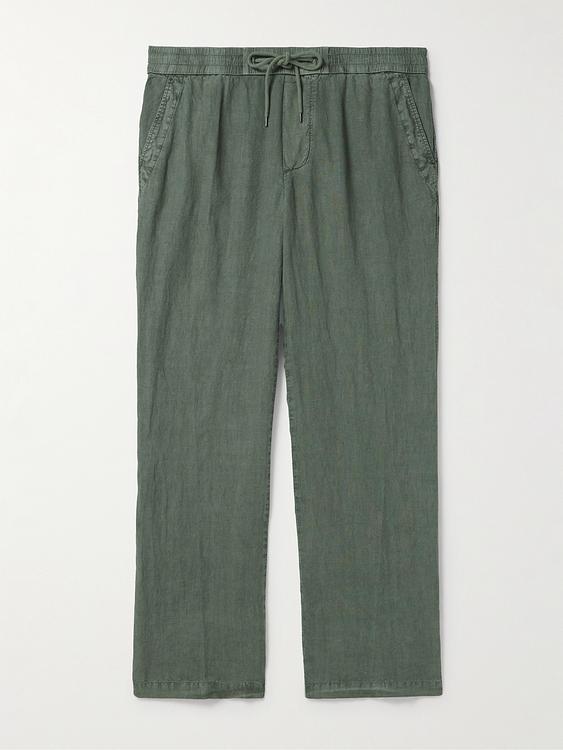 Dark green linen trousers from James Perse