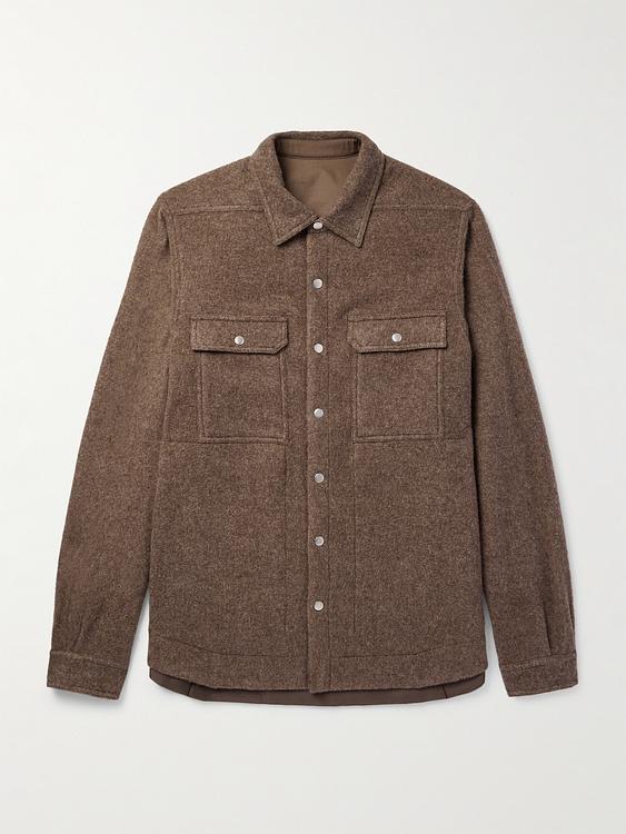 Taupe overshirt from Rick Owens