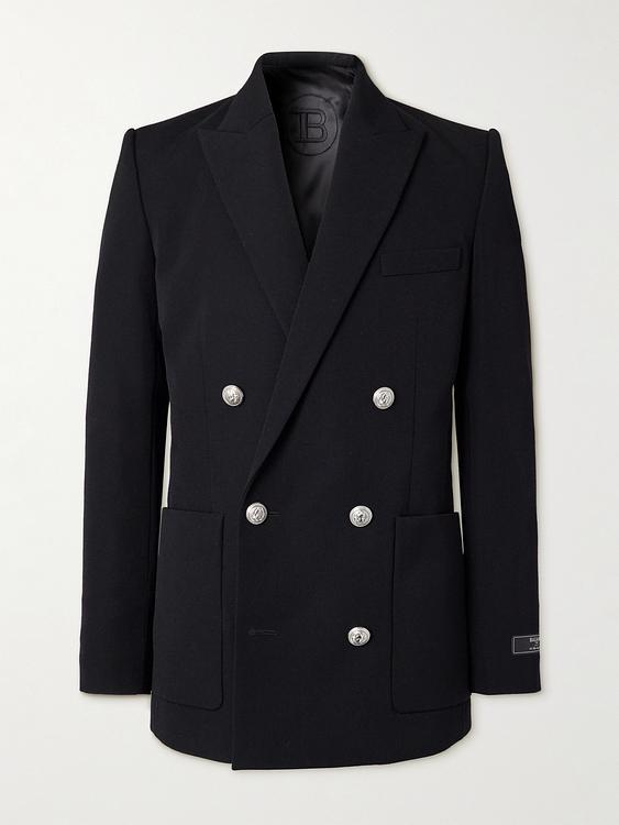 Black double-breasted blazer from Balmain