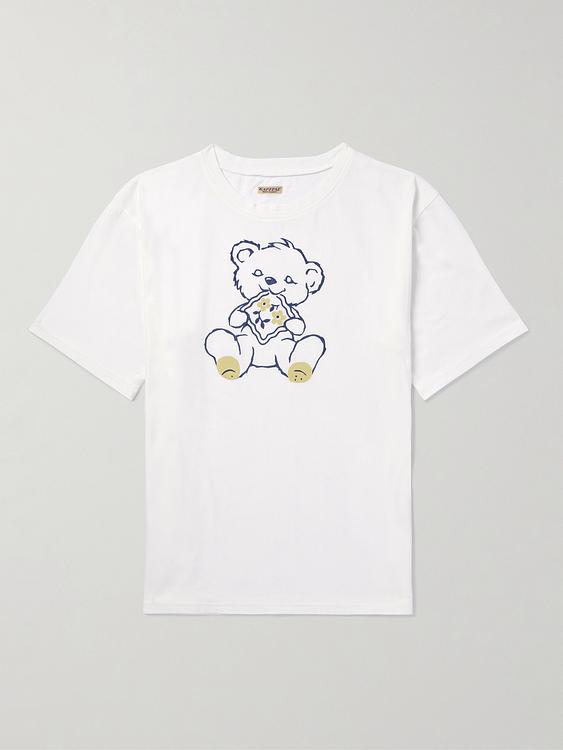 Print white t-shirt from Kapital