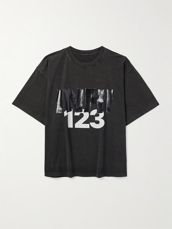 Print black t-shirt from Rrr123