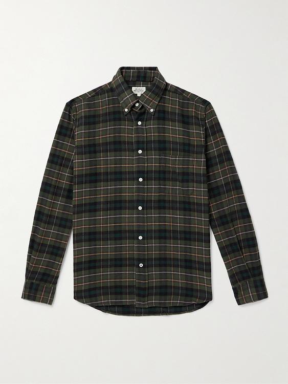 Checkered dark green flannel shirt from Hartford