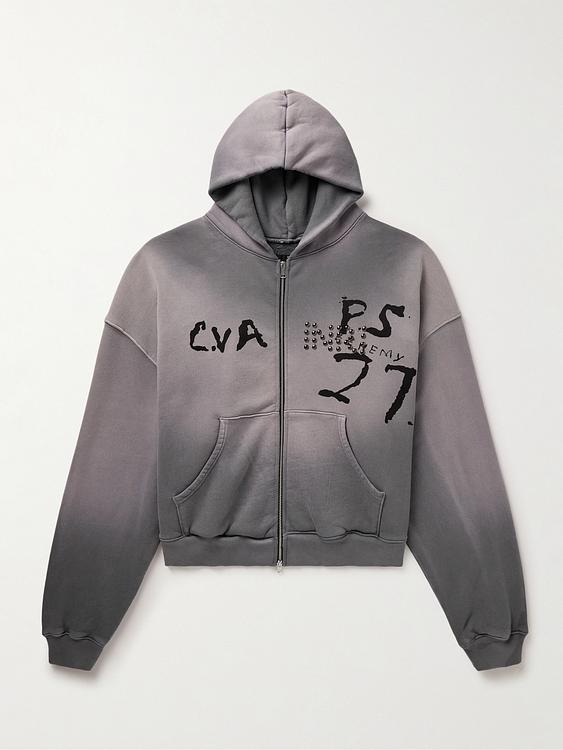 Print grey hooded sweatshirt from Rrr123