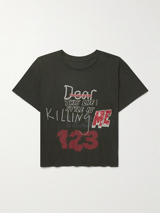 Print dark green t-shirt from Rrr123