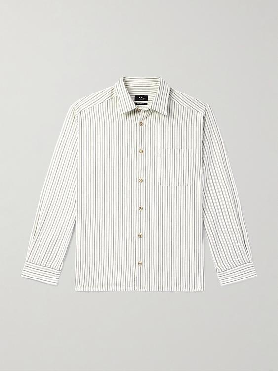 Striped white casual shirt from A.P.C