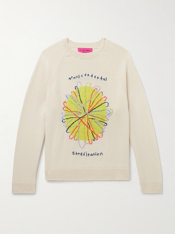 Print beige sweatshirt from The Elder Statesman