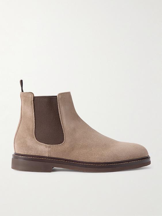 Brown chelsea boots from Brunello Cucinelli