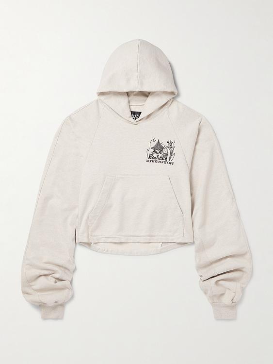 Print white hooded sweatshirt from Rrr123