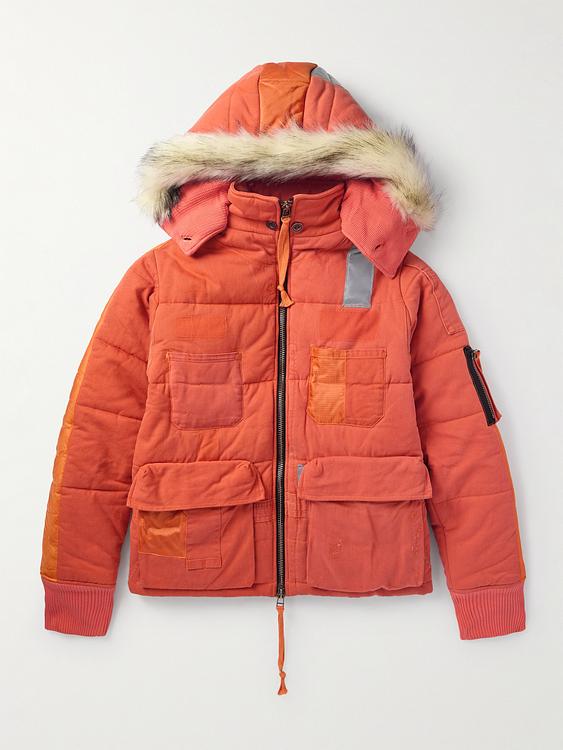 Red down jacket from Greg Lauren
