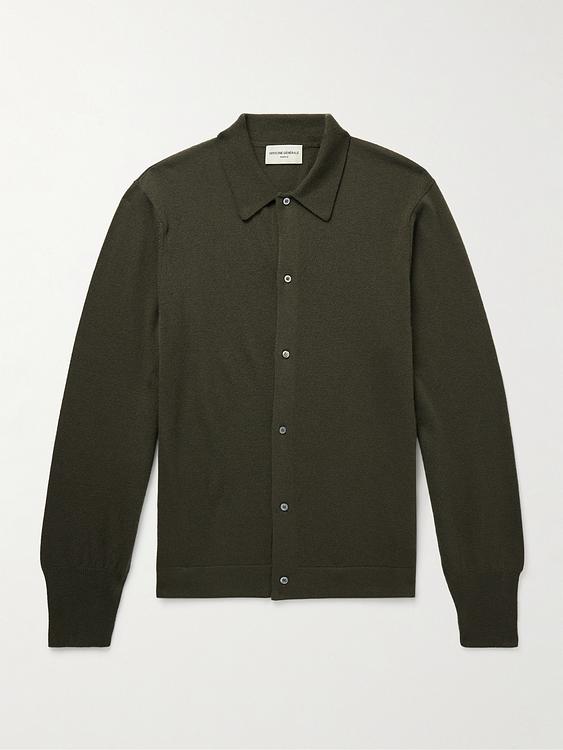Dark green cardigan from Officine Générale