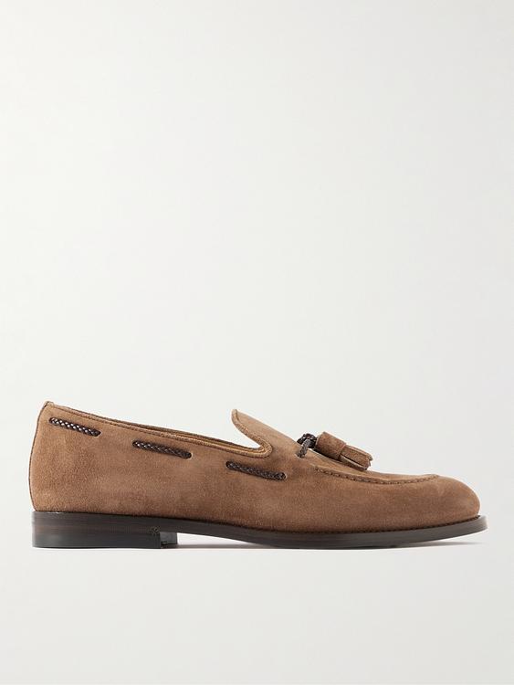 Taupe loafers from Brunello Cucinelli
