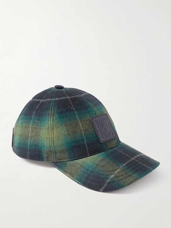 Checkered dark grey cap from Loewe