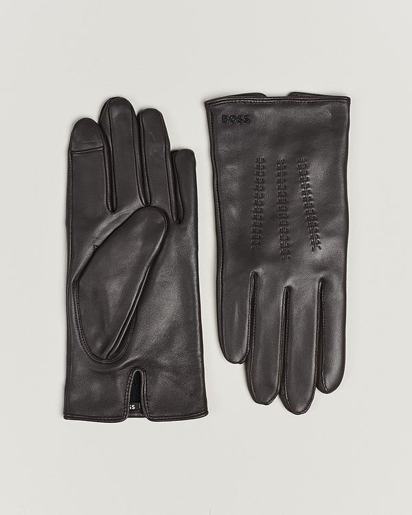 Dark grey gloves from Boss Black