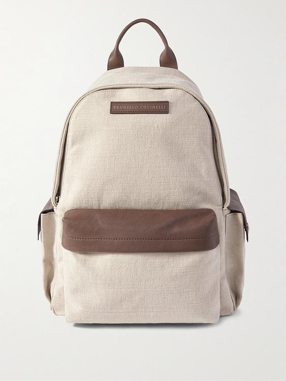 Beige backpack from Brunello Cucinelli