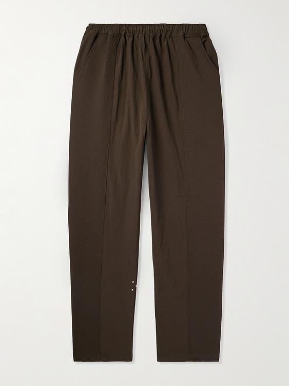 Dark brown wide-leg casual trousers from Pop Trading Company