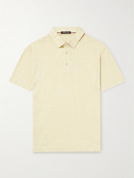 Yellow short sleeve polo shirt from Loro Piana