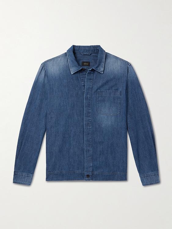 Dark blue denim shirt from Brioni