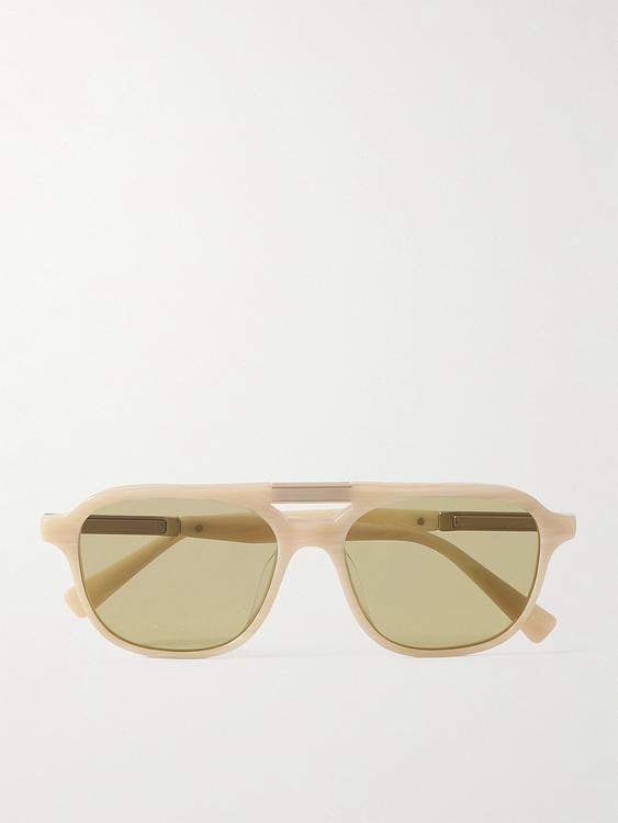 Beige d-frame sunglasses from Brunello Cucinelli