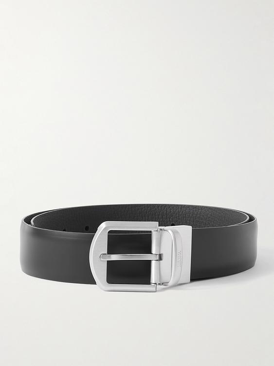 Dark grey belt from Zegna