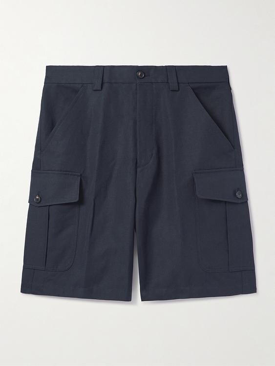 Dark grey cargo shorts from Loro Piana