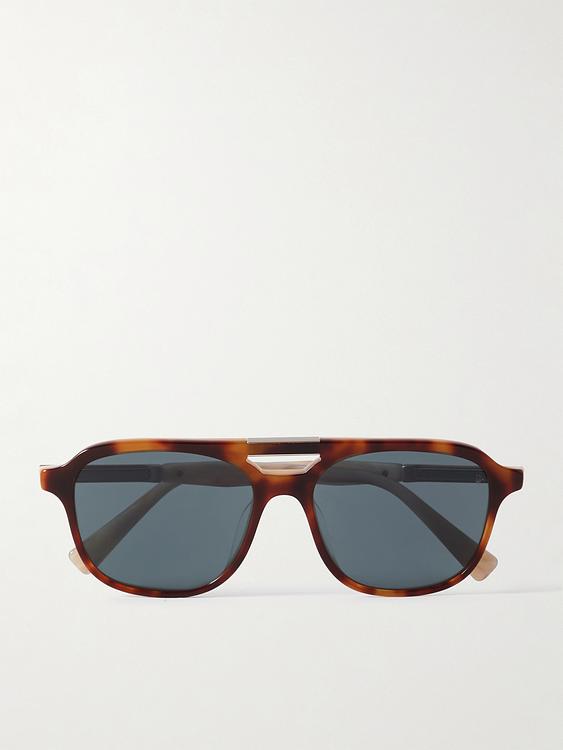 Dark brown d-frame sunglasses from Brunello Cucinelli
