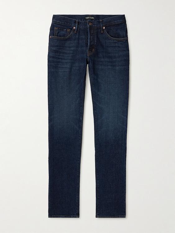 Dark blue jeans from Tom Ford
