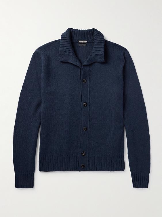 Dark blue cardigan from Tom Ford