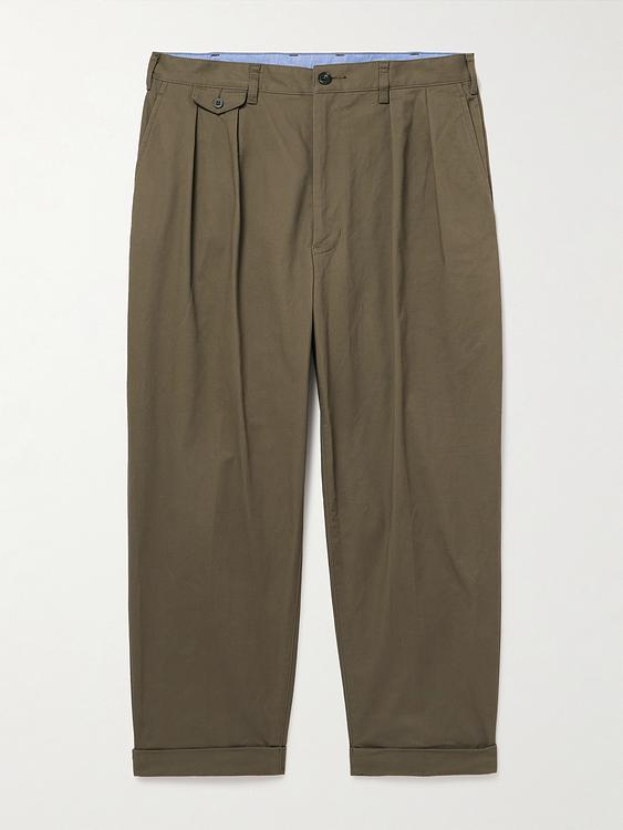 Dark green casual trousers from Beams Plus