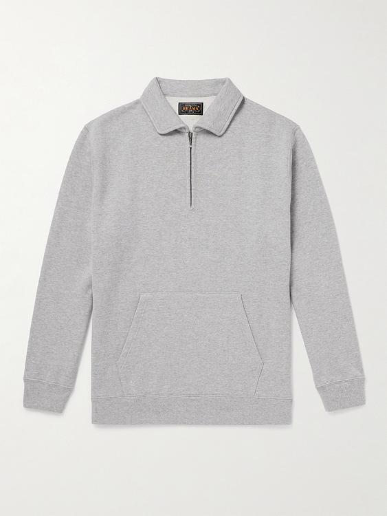 Grey half-zip from Beams Plus