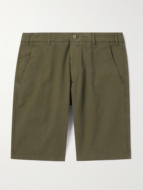 Dark green chino shorts from Loro Piana