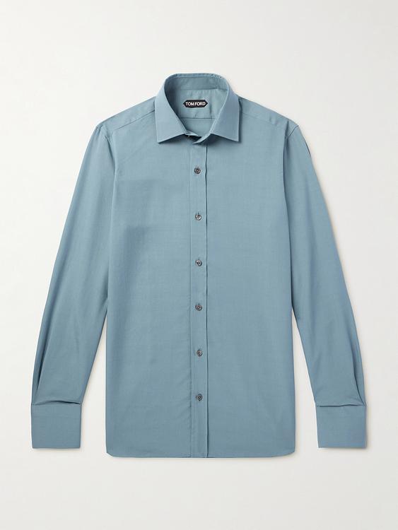 Blue casual shirt from Tom Ford