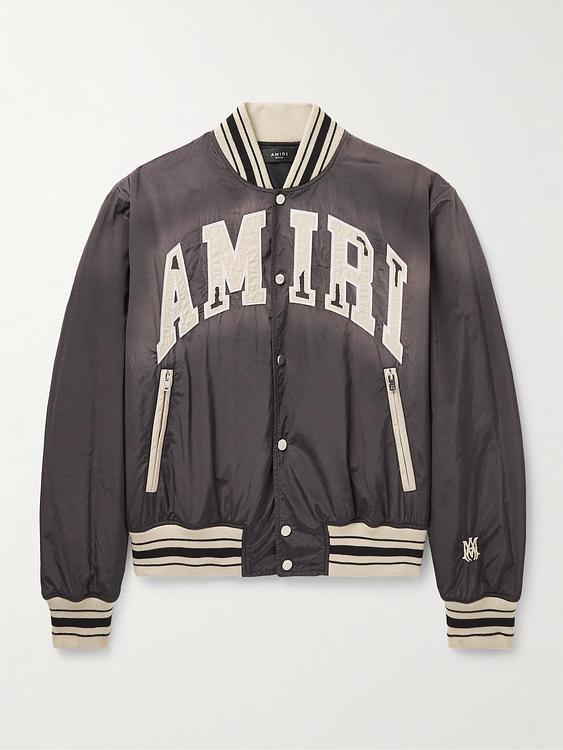 Print dark brown casual jacket from Amiri