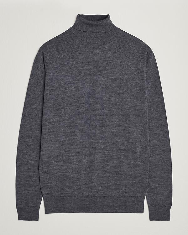 Dark grey turtleneck from John Smedley