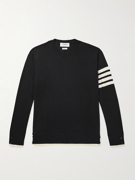 Print black sweatshirt from Thom Browne
