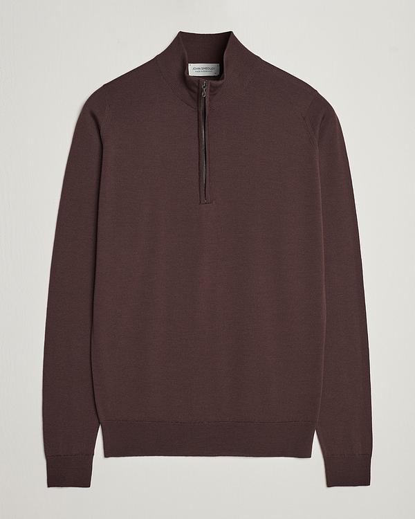 Dark brown half-zip from John Smedley
