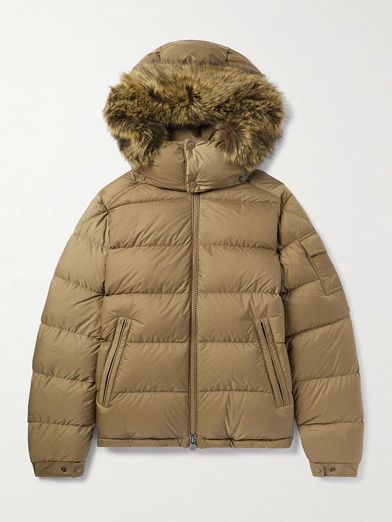Brown down jacket from Moncler