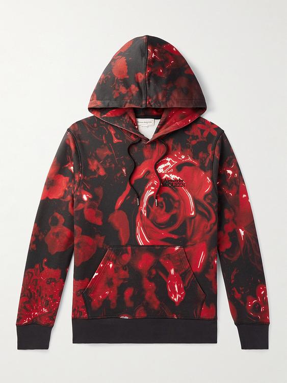 Black hooded sweatshirt from Alexander Mcqueen