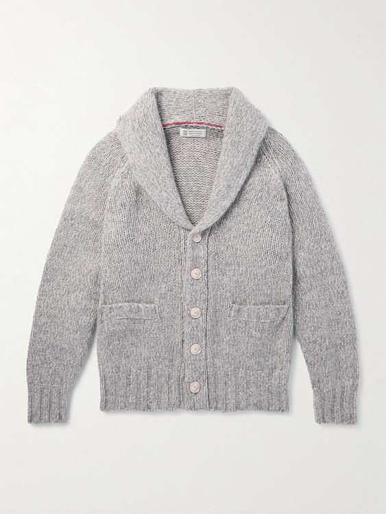 Grey cardigan from Brunello Cucinelli