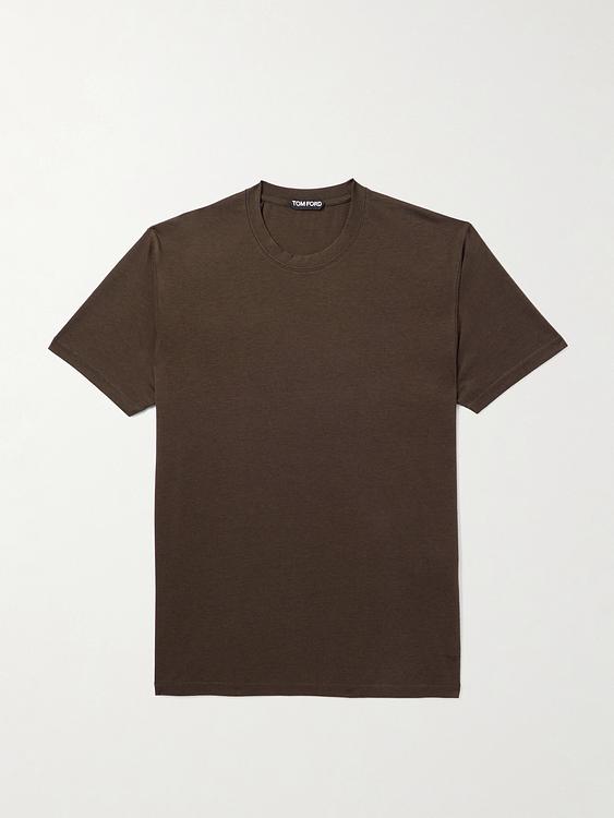 Dark brown t-shirt from Tom Ford