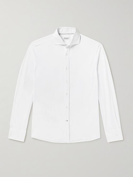 White casual shirt from Brunello Cucinelli