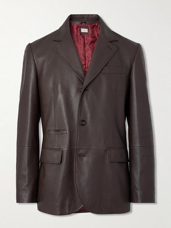 Dark brown blazer from Brunello Cucinelli