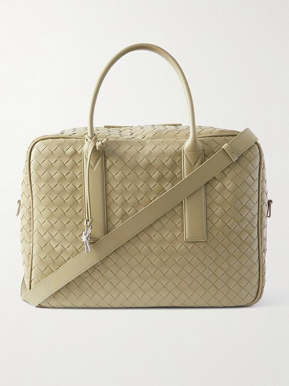 Taupe briefcase from Bottega Veneta